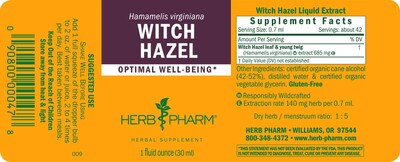 Foto 5 | Extracto Líquido Herb Pharm Witch Hazel 30 Ml - Venta Internacional.
