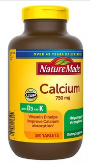 Foto 1 | Suplemento Nature Made Calcium 750 Mg Con Vitaminas D&k 300 Comprimidos - Venta Internacional.