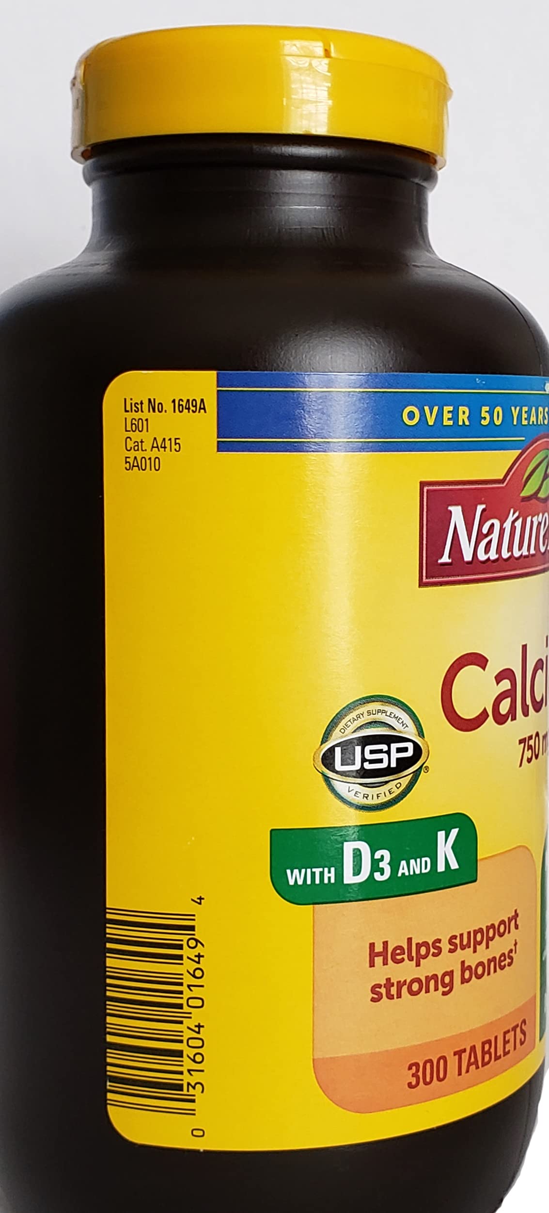 Foto 4 pulgar | Suplemento Nature Made Calcium 750 Mg Con Vitaminas D&k 300 Comprimidos - Venta Internacional.