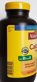 Foto 3 | Suplemento Nature Made Calcium 750 Mg Con Vitaminas D&k 300 Comprimidos - Venta Internacional.