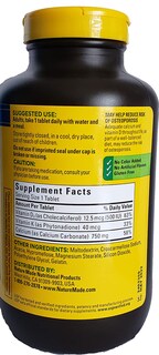 Foto 6 | Suplemento Nature Made Calcium 750 Mg Con Vitaminas D&k 300 Comprimidos - Venta Internacional.