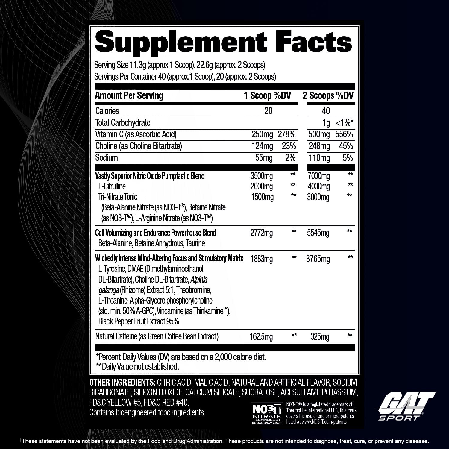 Foto 7 pulgar | Suplemento Gat Sport Nitraflex Black Pre-training 40 Porciones - Venta Internacional.