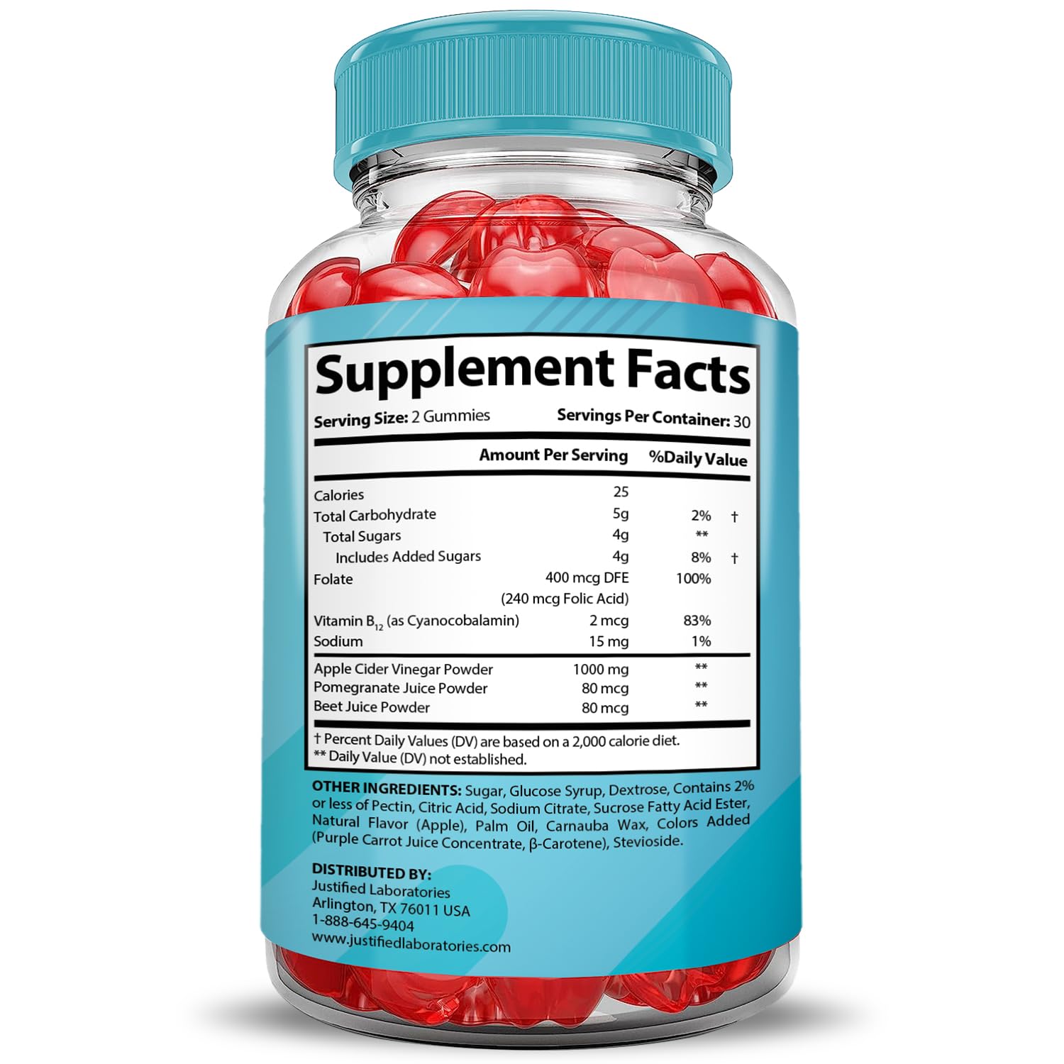 Foto 6 pulgar | Gomitas Tru Bio Keto Acv De Justified Laboratories 1000 Mg - Venta Internacional.