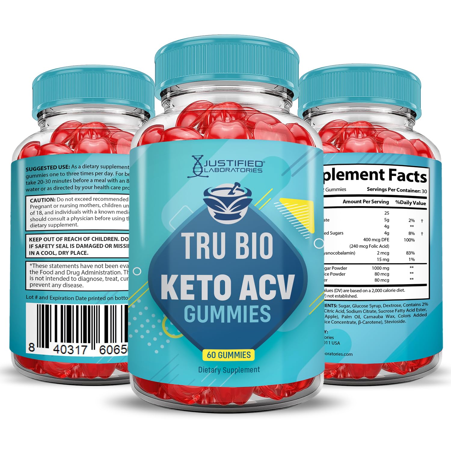 Foto 8 pulgar | Gomitas Tru Bio Keto Acv De Justified Laboratories 1000 Mg - Venta Internacional.