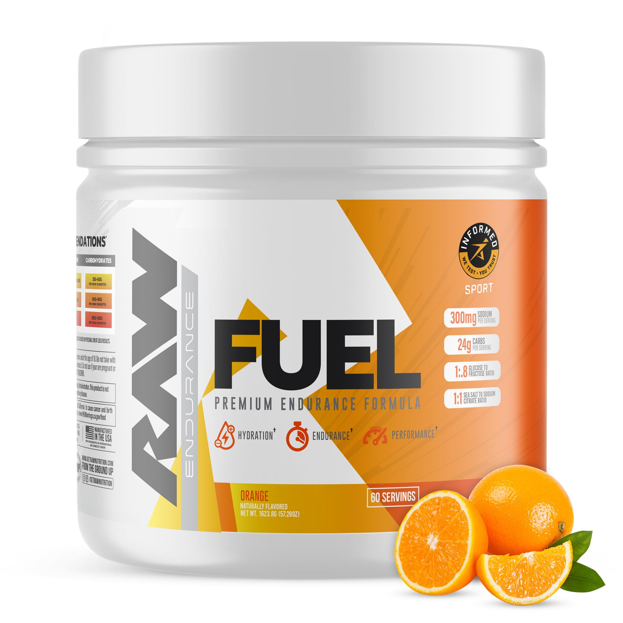 Foto 2 pulgar | Suplemento Alimenticio Raw Fuel Premium Endurance Orange 1.7 L - 60 Porciones - Venta Internacional