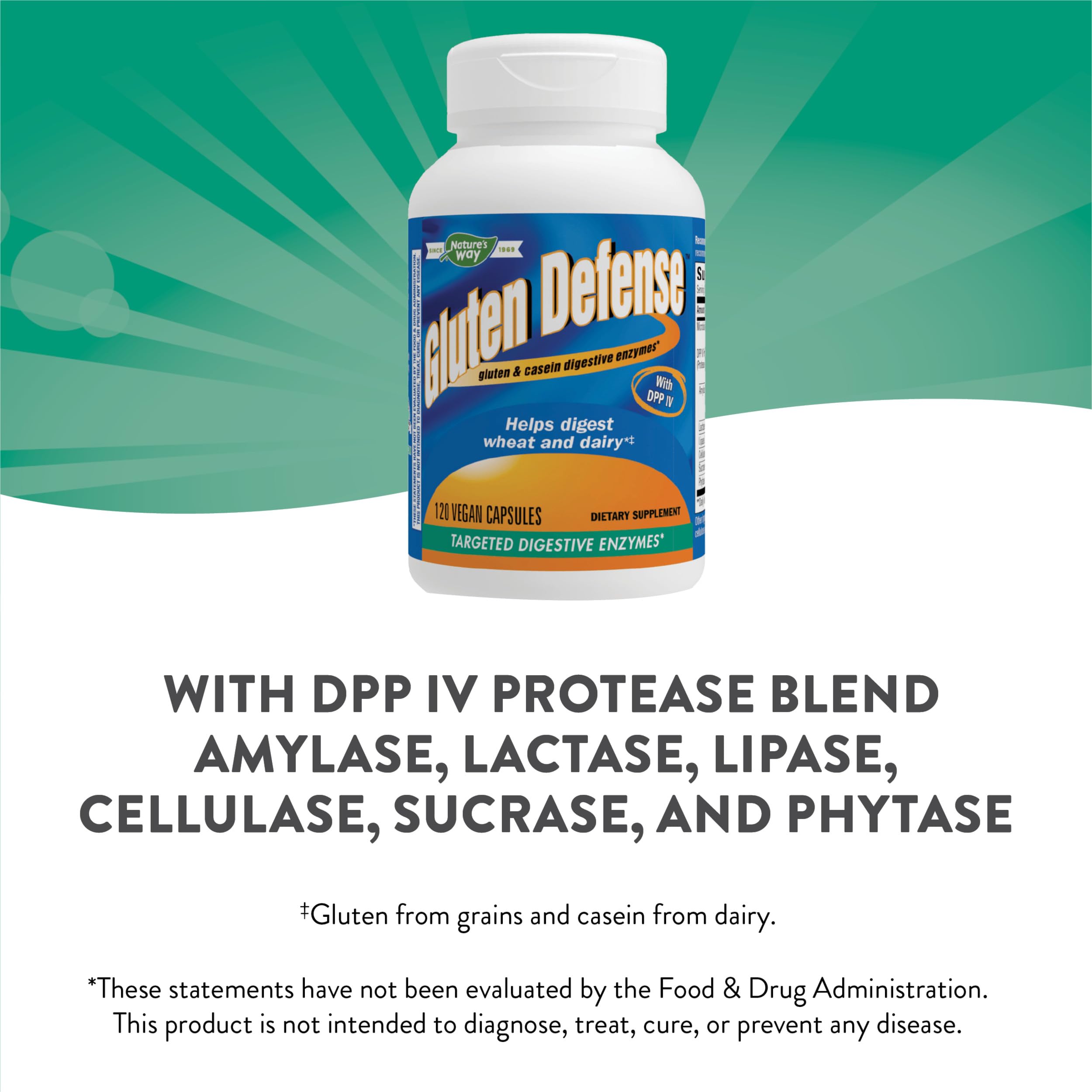 Foto 4 pulgar | Suplemento Nature's Way Gluten Defense Digestive Enzymes 120 Cápsulas - Venta Internacional