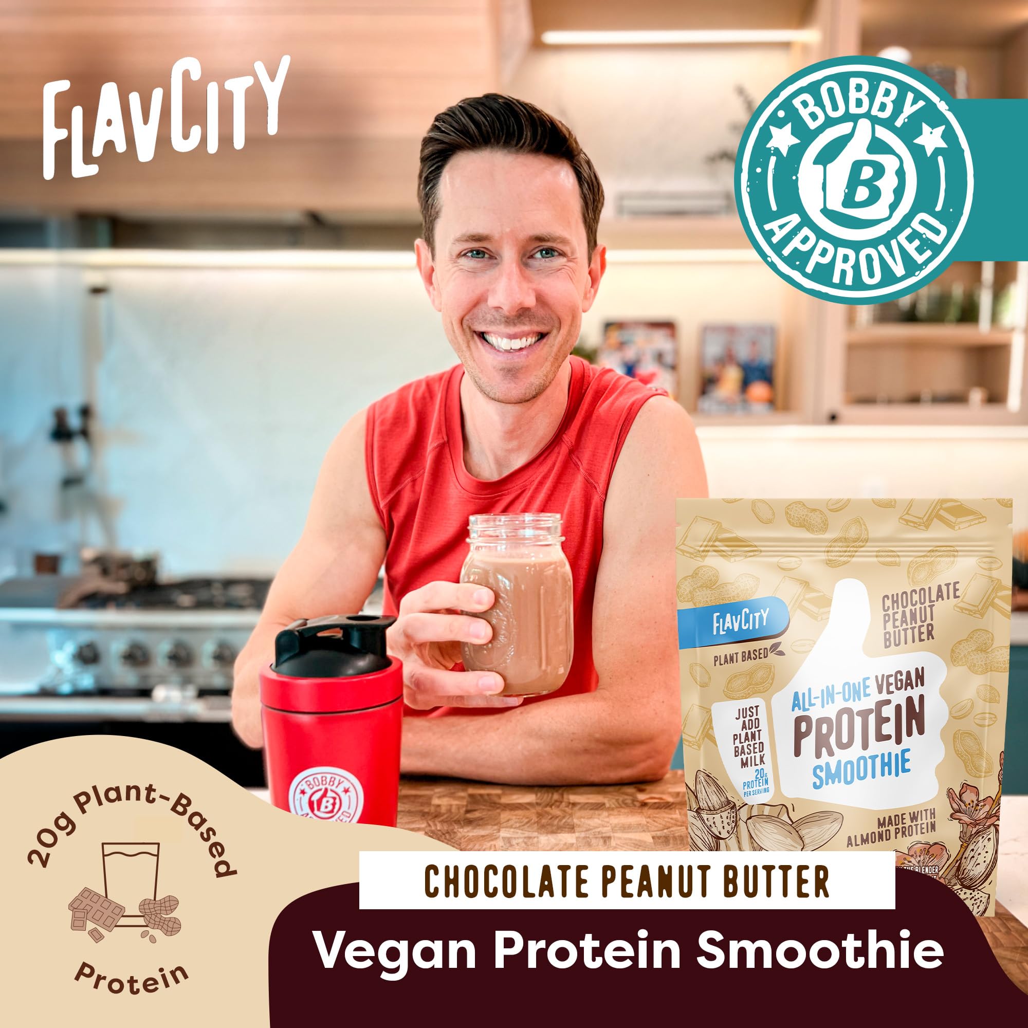 Foto 3 pulgar | Crema De Cacahuete Con Chocolate Flavcity En Polvo  300 Ml  Vegana - Venta Internacional.