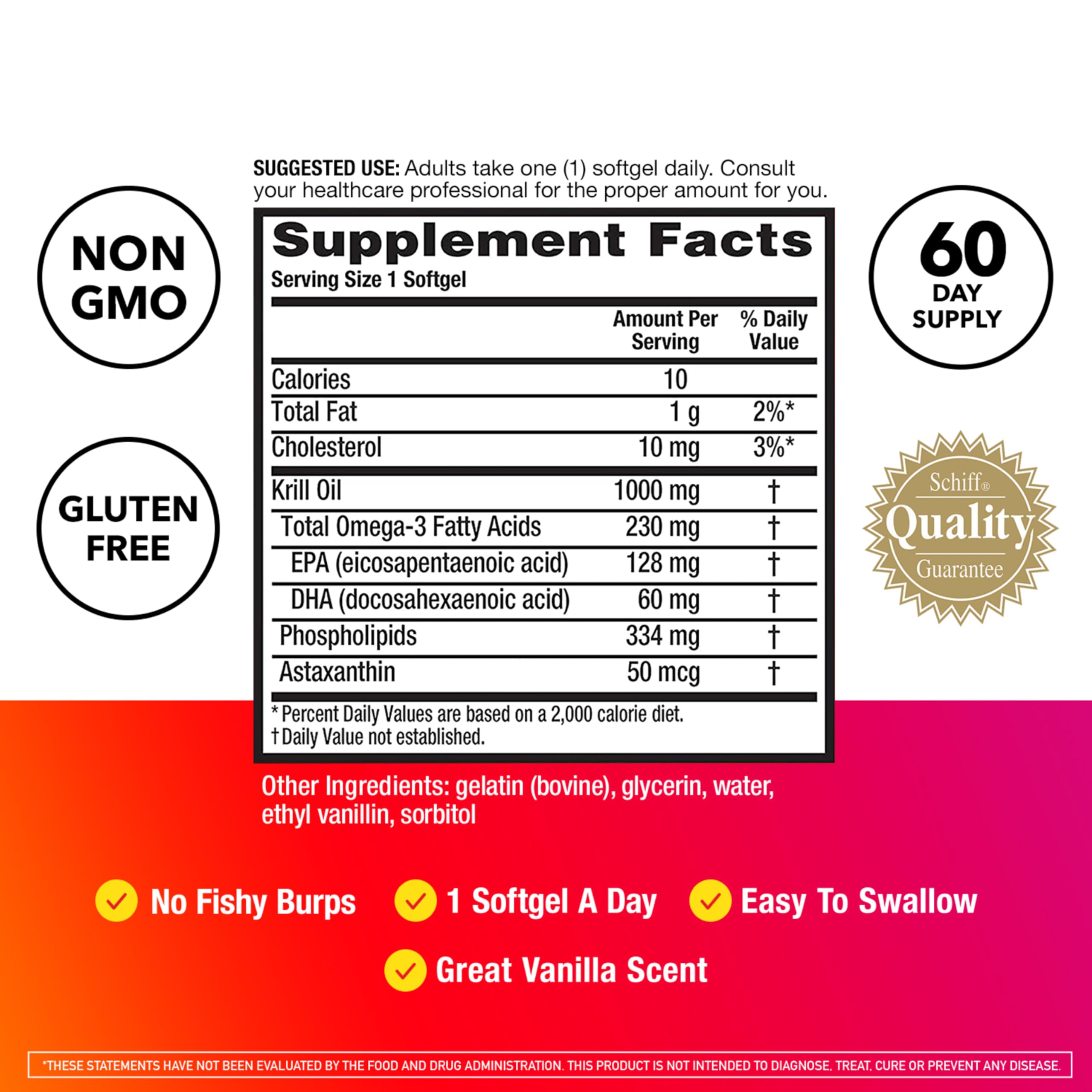 Foto 3 | Suplemento De Aceite De Krill Antártico Megared  1000 Mg De Omega 3  60 Unidades - Venta Internacional.