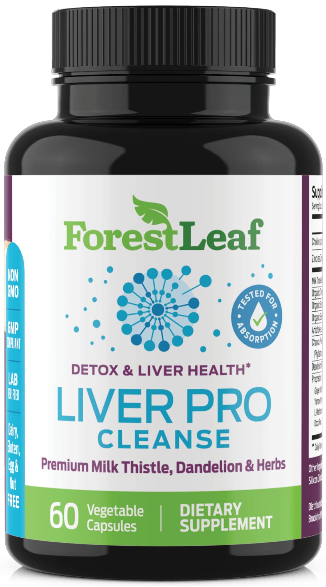 Foto 2 pulgar | Suplemento ForestLeaf Liver Pro Cleanse 60 Capsulas  - Venta Internacional