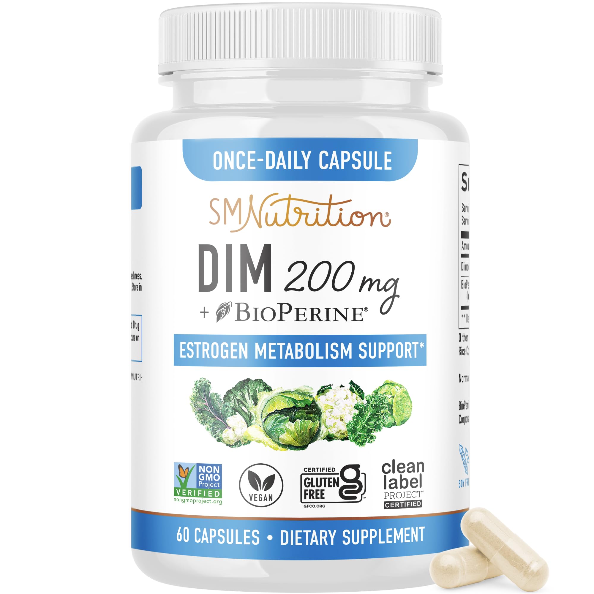 Foto 2 pulgar | Suplemento Smnutrition Dim 200 Mg  Equilibrio De Estrógenos  60 Unidades - Venta Internacional.
