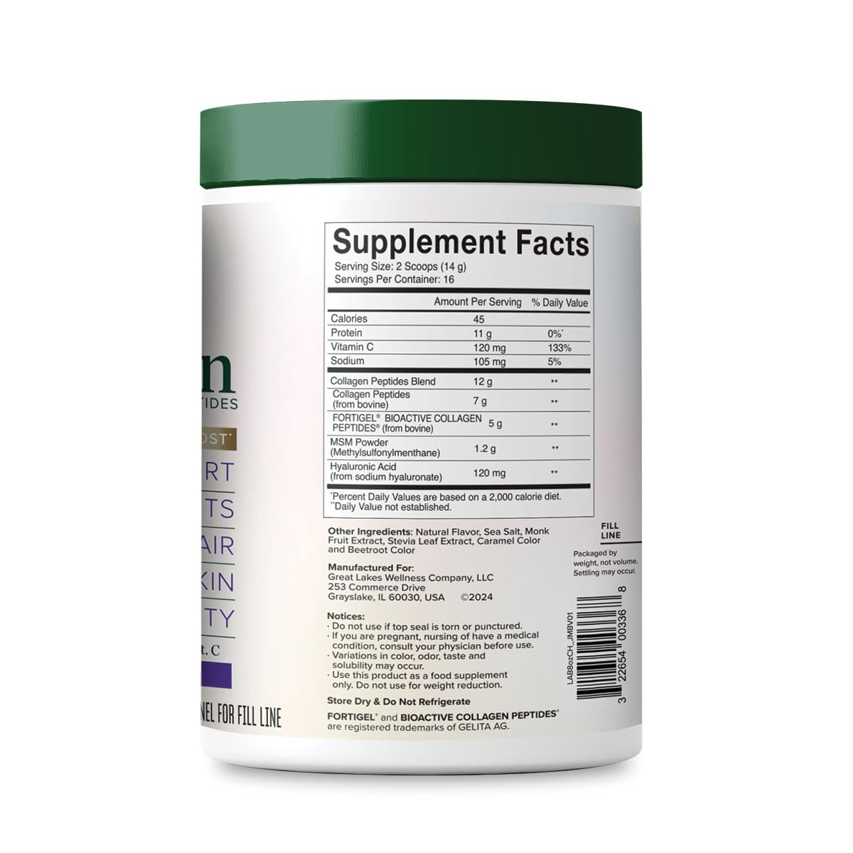 Foto 5 | Colágeno en Polvo Great Lakes Wellness 227 g - Venta Internacional