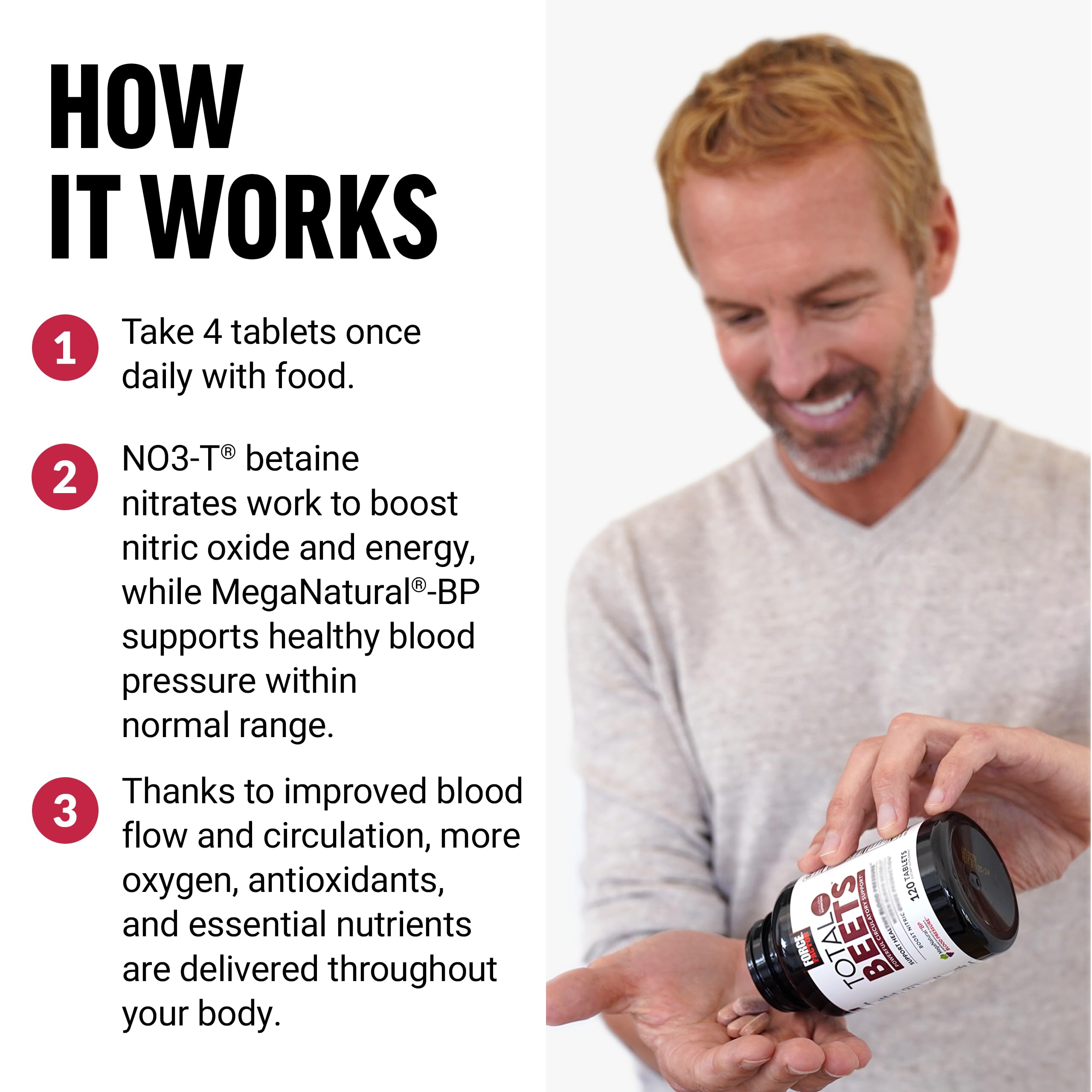 Foto 5 pulgar | Suplemento Force Factor Total Beets Blood Pressure 120 Capsulas - Venta Internacional