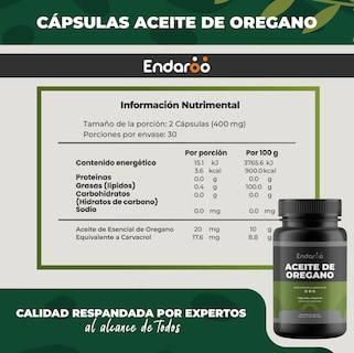 Foto 2 | Aceite De Orégano 60 Cápsulas