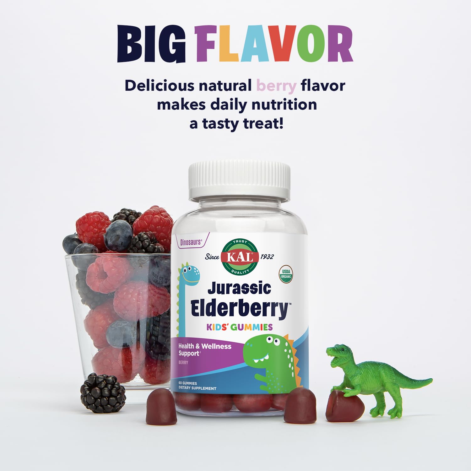 Foto 5 pulgar | Gomitas Kal Jurassic Elderberry Kids 60 Unidades -  Venta Internacional
