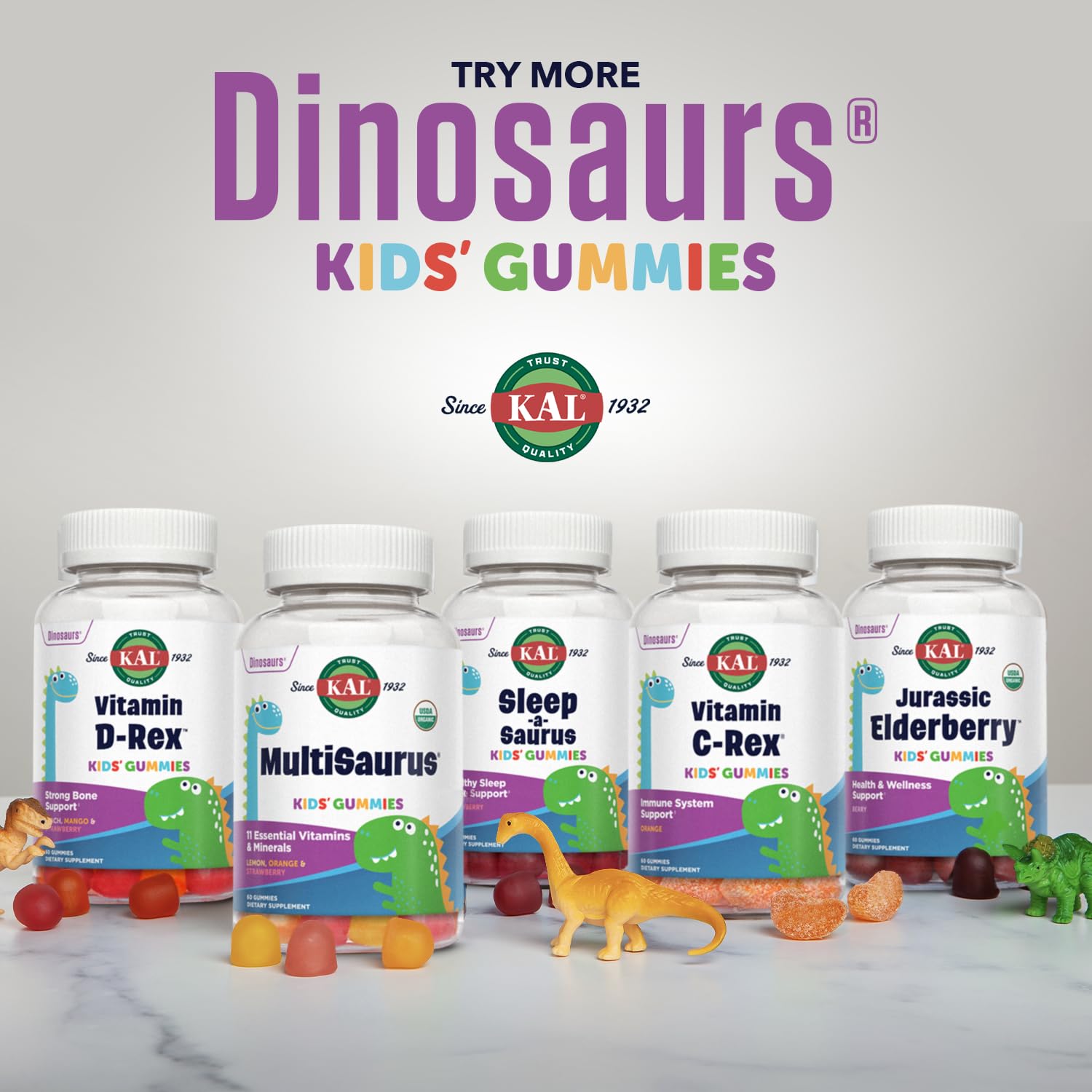 Foto 7 pulgar | Gomitas Kal Jurassic Elderberry Kids 60 Unidades -  Venta Internacional