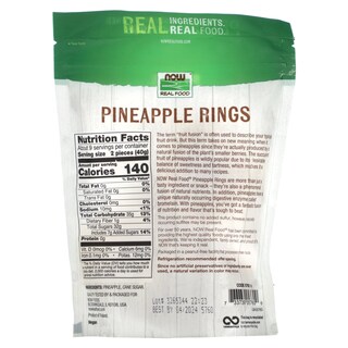 Foto 2 | Anillos De Piña Now Foods 340 G - Venta Internacional.