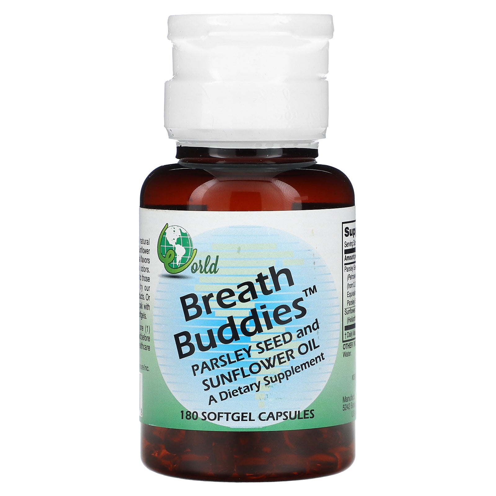 Foto 2 pulgar | Supplement World Organic Breath Buddies 180 Cápsulas De Gel - Venta Internacional.