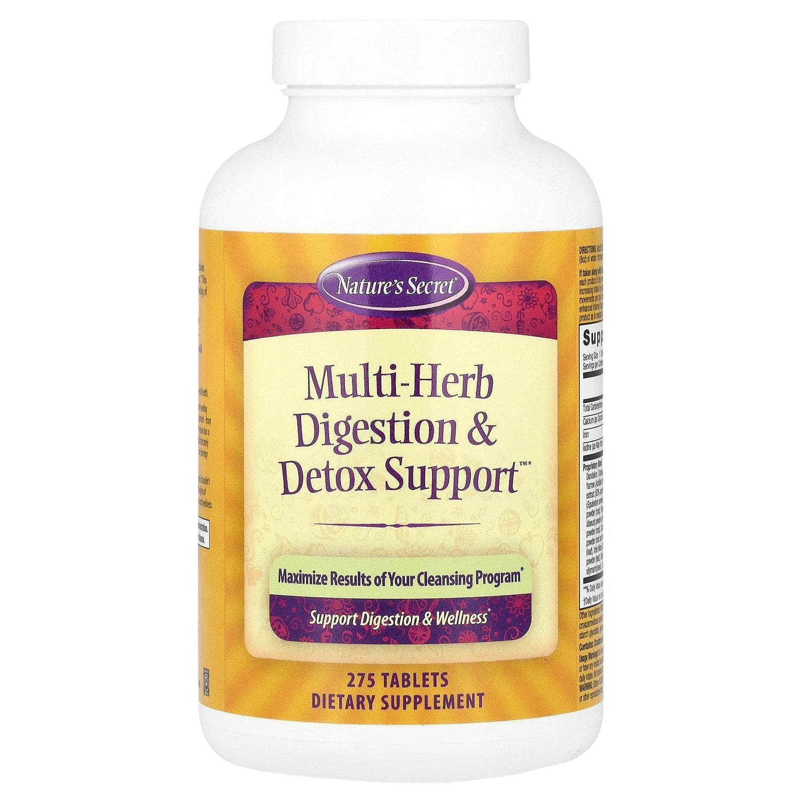 Foto 1 | Suplemento Nature's Secret Multi-herb Digestion & Detox 275 Tabletas - Venta Internacional.