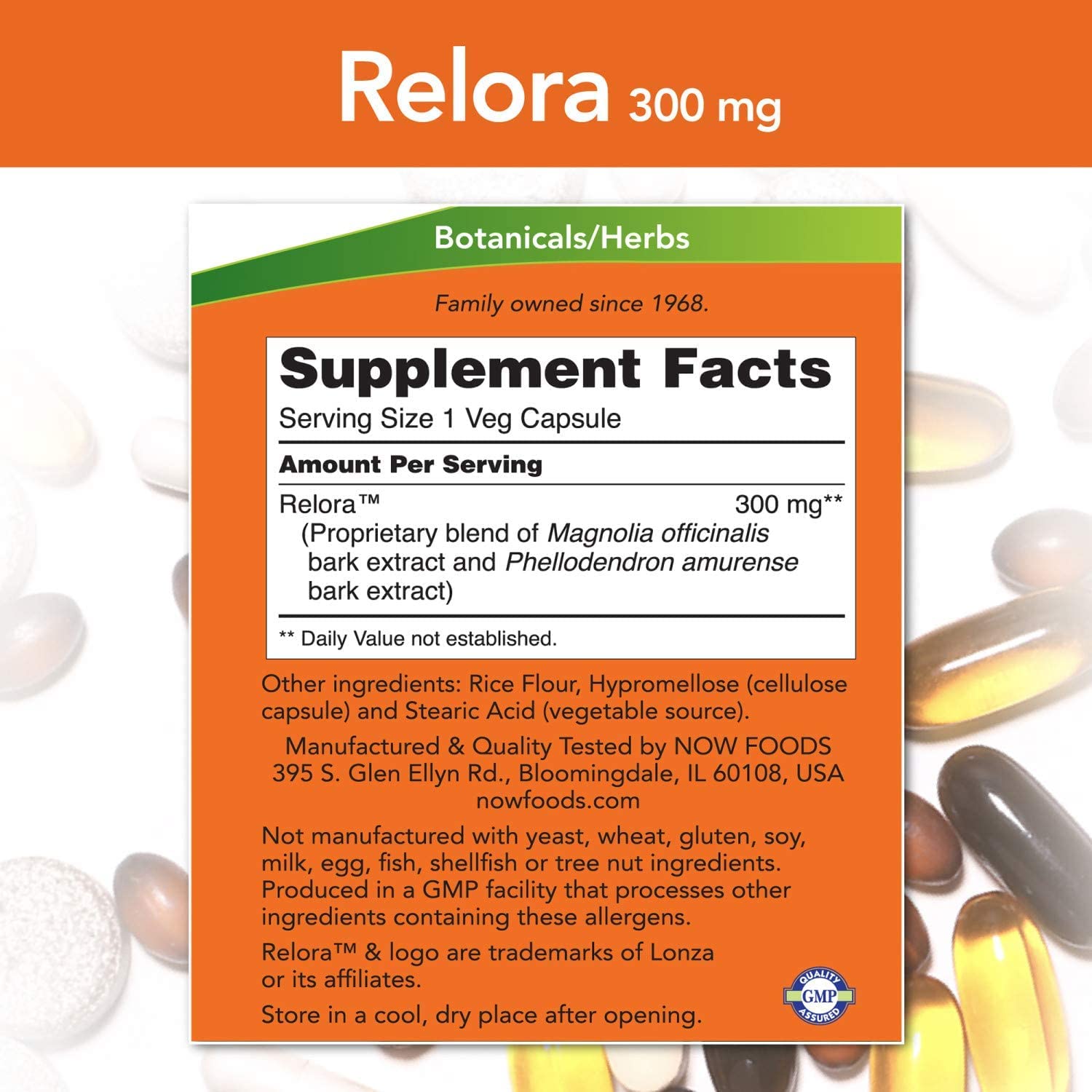 Foto 3 pulgar | Supplement Now Foods Relora  300 Mg  Cápsulas Vegetarianas  120 Unidades  X3 - Venta Internacional.