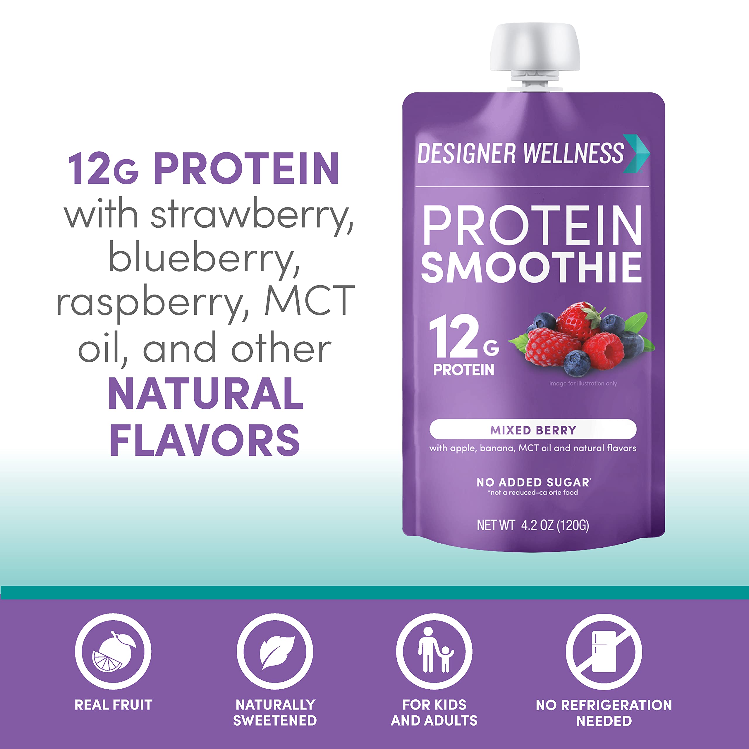 Foto 4 pulgar | Protein Smoothie Designer Wellness Mixed Berry 12 G De Proteína - Venta Internacional.