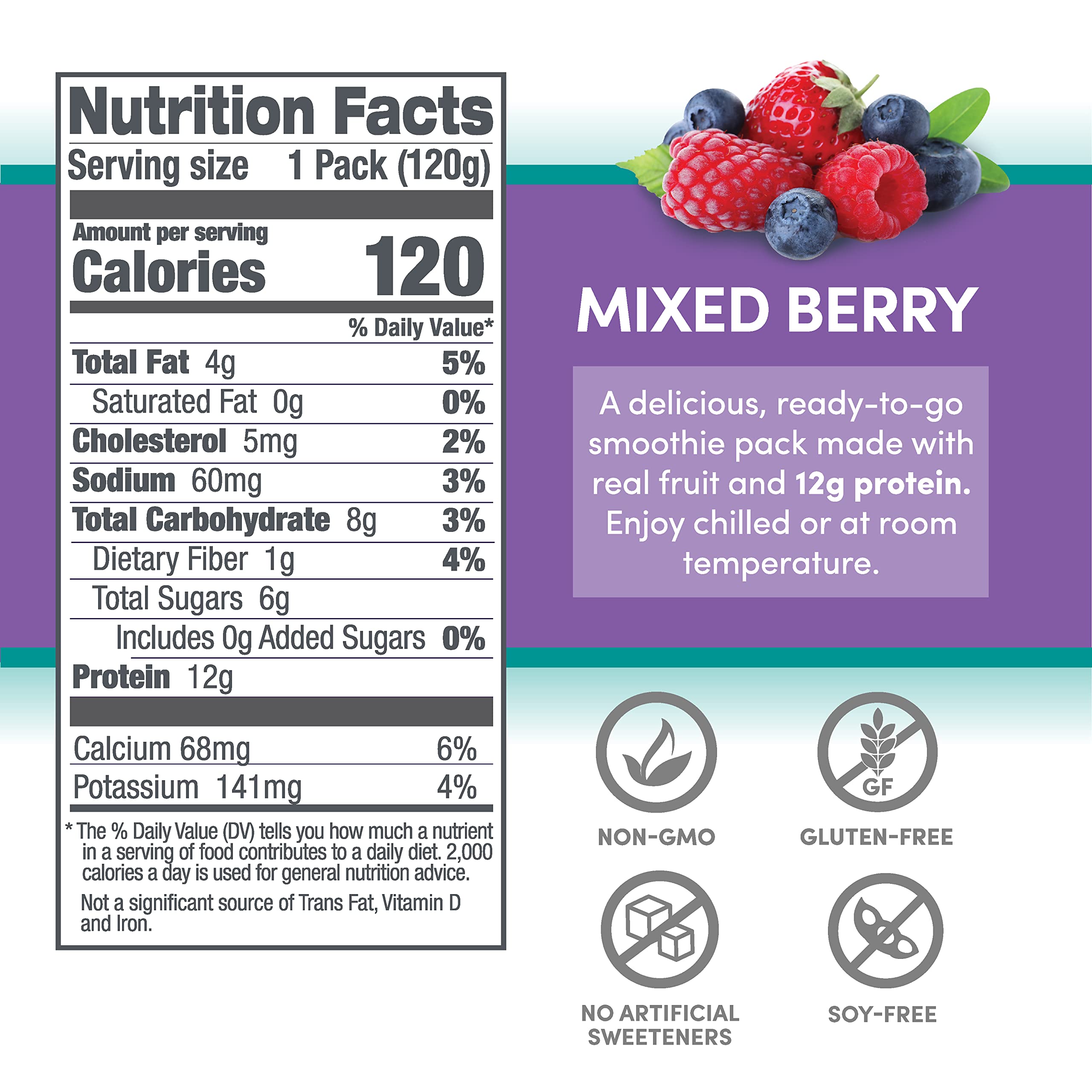Foto 8 pulgar | Protein Smoothie Designer Wellness Mixed Berry 12 G De Proteína - Venta Internacional.