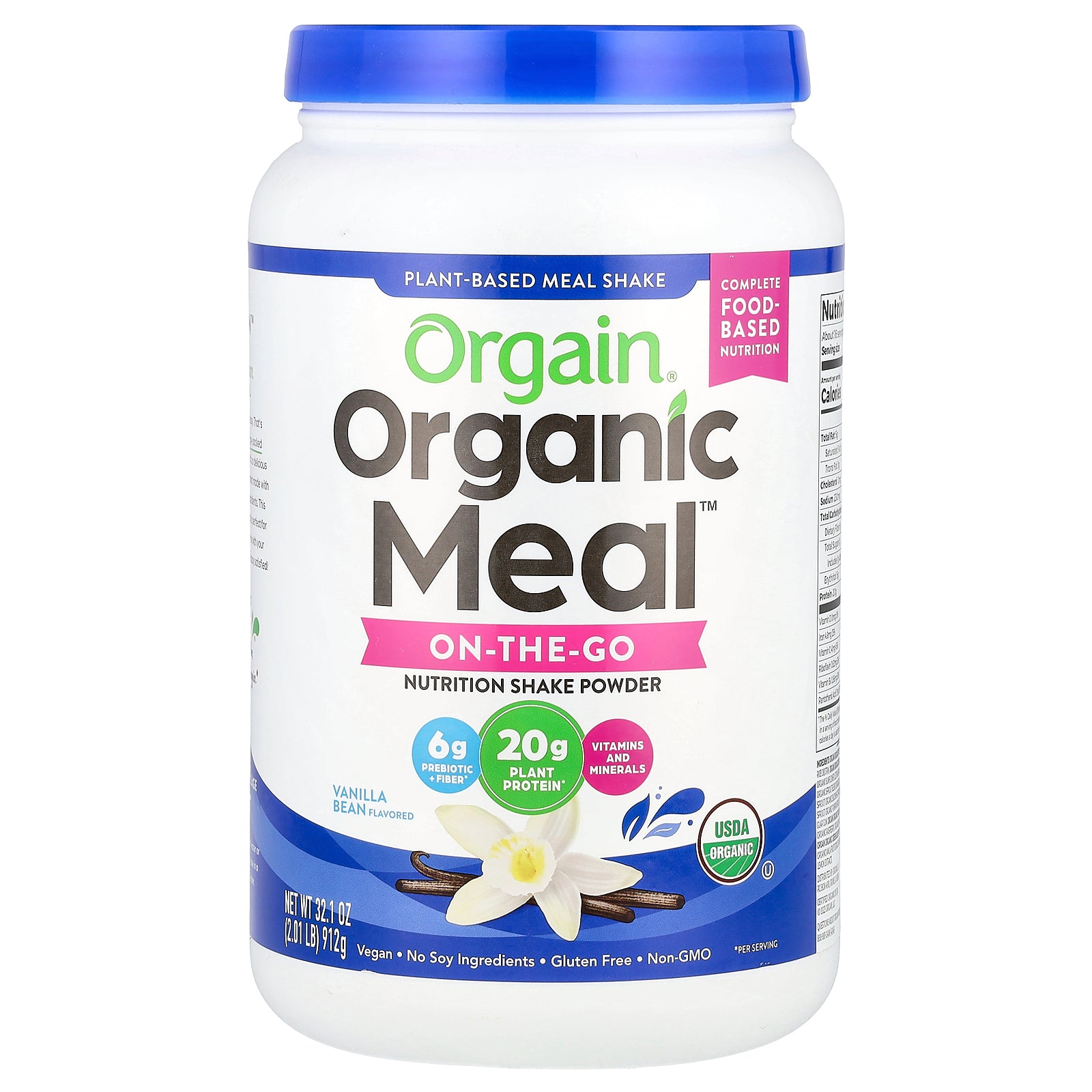 Foto 2 pulgar | Nutrition Shake Powder Orgain Organic Meal Vainilla 912g - Venta Internacional.