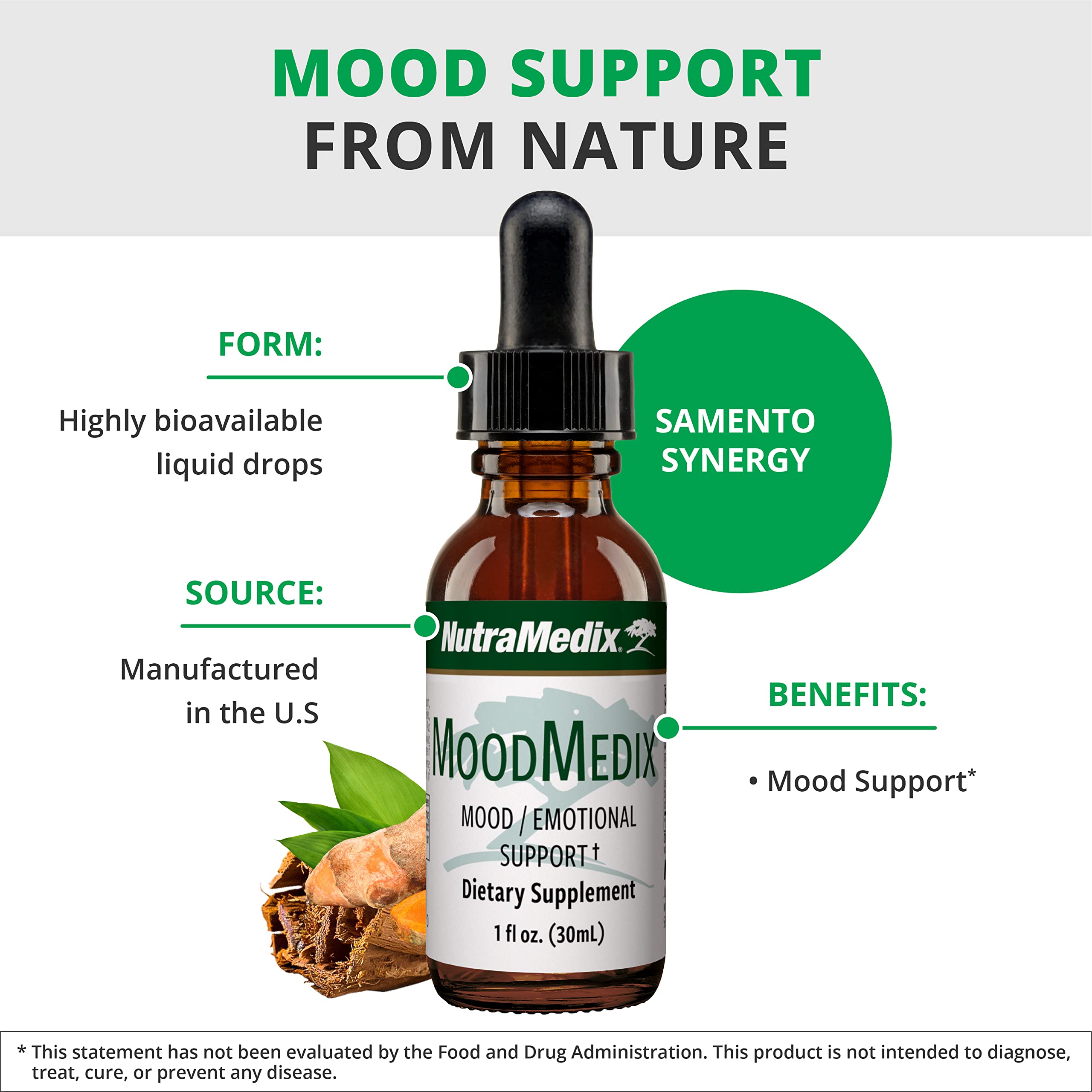 Foto 5 pulgar | Suplemento Nutramedix Moodmedix Mood Support Con Uña De Gato Y Cúrcuma  30 Ml - Venta Internacional.