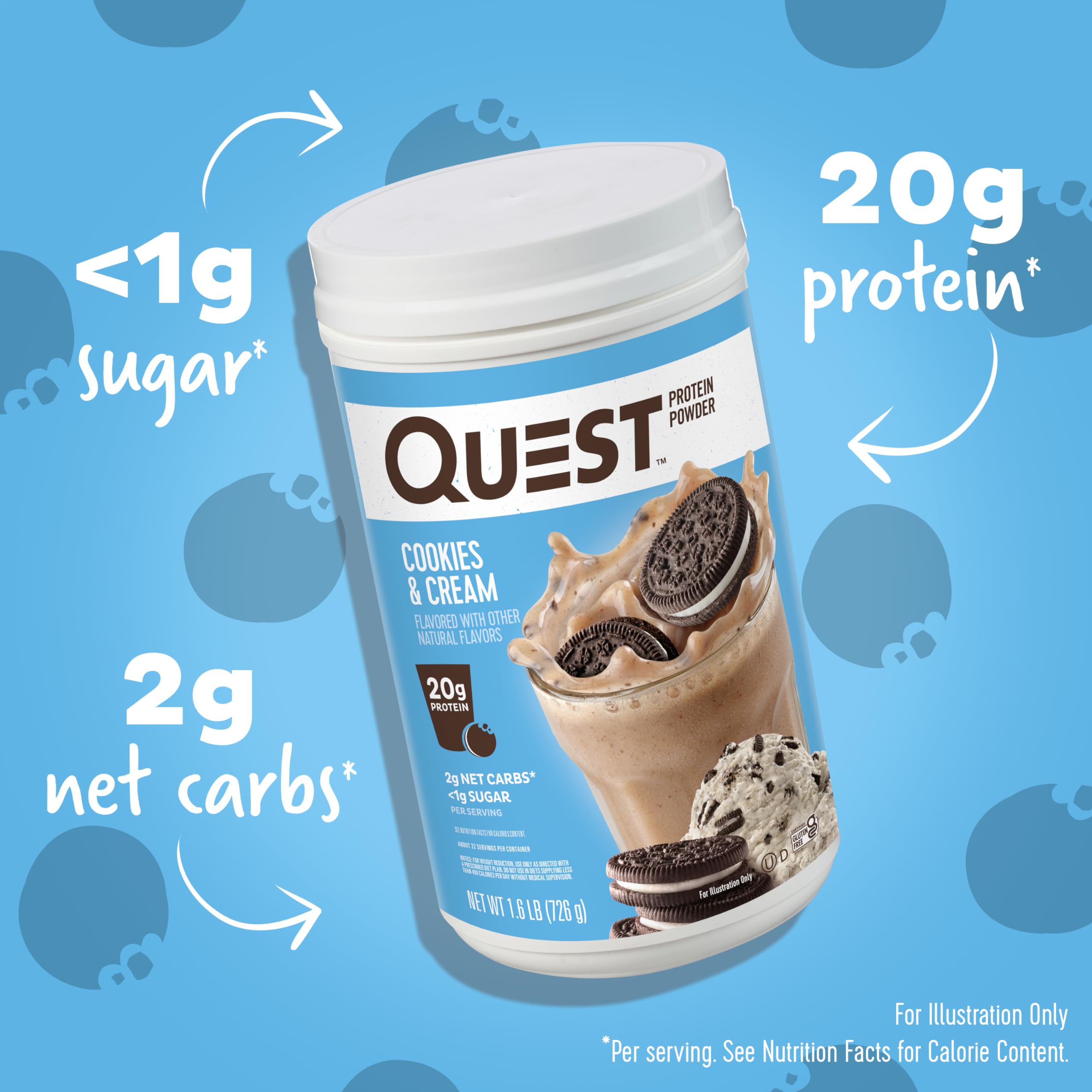 Foto 2 | Galletas Y Crema Protein Powder Quest Nutrition 900 G - Venta Internacional.