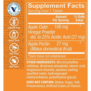 Foto 3 | Complementa The Vitamin Shoppe Con Vinagre De Sidra De Manzana 100 Tabletas - Venta Internacional.