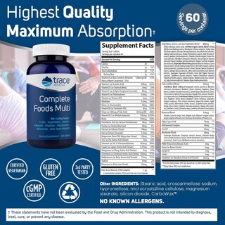 Foto 2 | Suplemento Trace Minerals Complete Foods Multi 240 Comprimidos - Venta Internacional.
