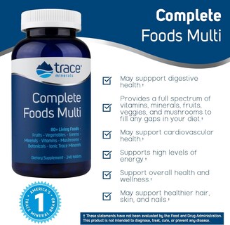 Foto 3 | Suplemento Trace Minerals Complete Foods Multi 240 Comprimidos - Venta Internacional.