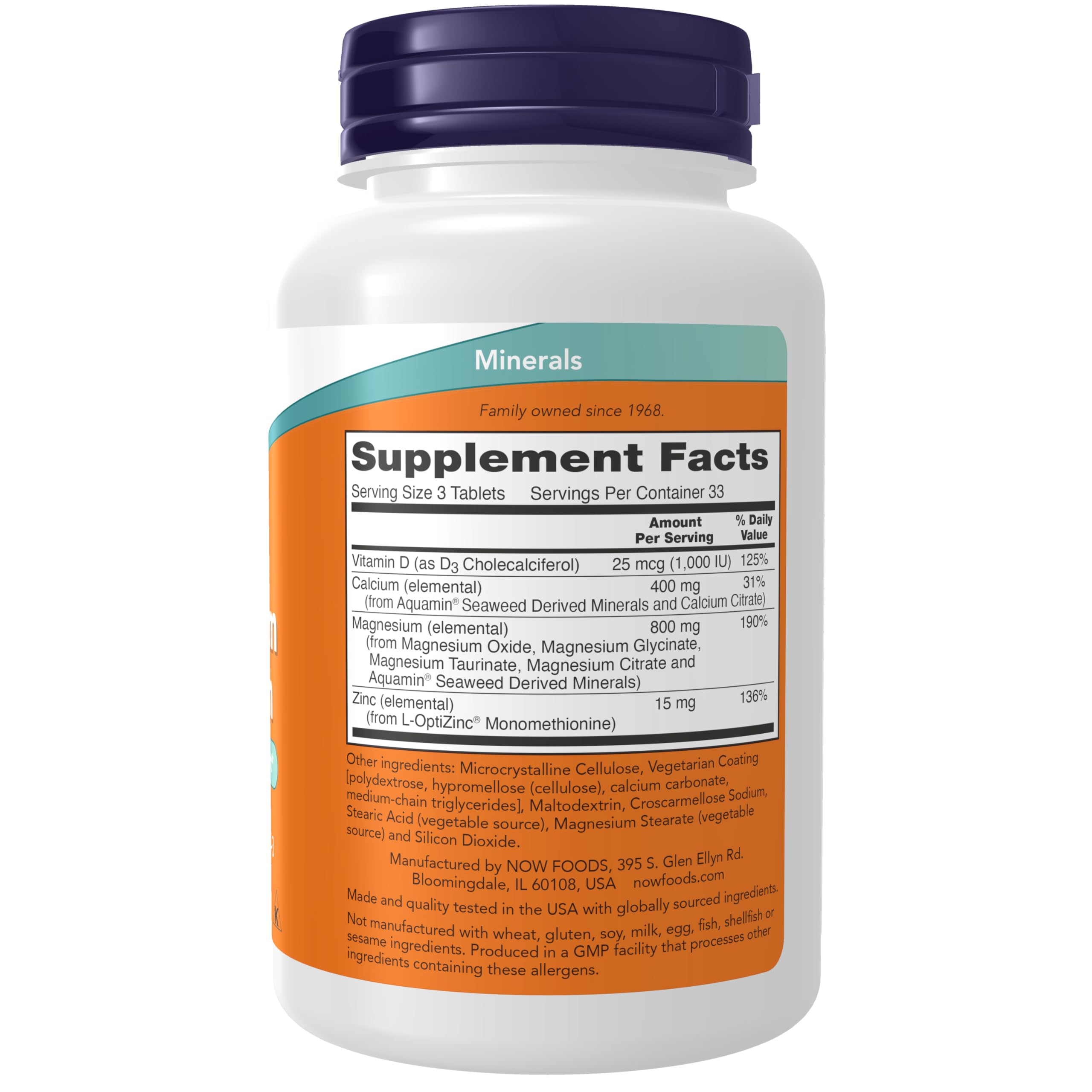 Foto 3 pulgar | Supplements Now 100 Comprimidos De Magnesio Y Calcio Con Zinc Y Vitamina D-3 - Venta Internacional.