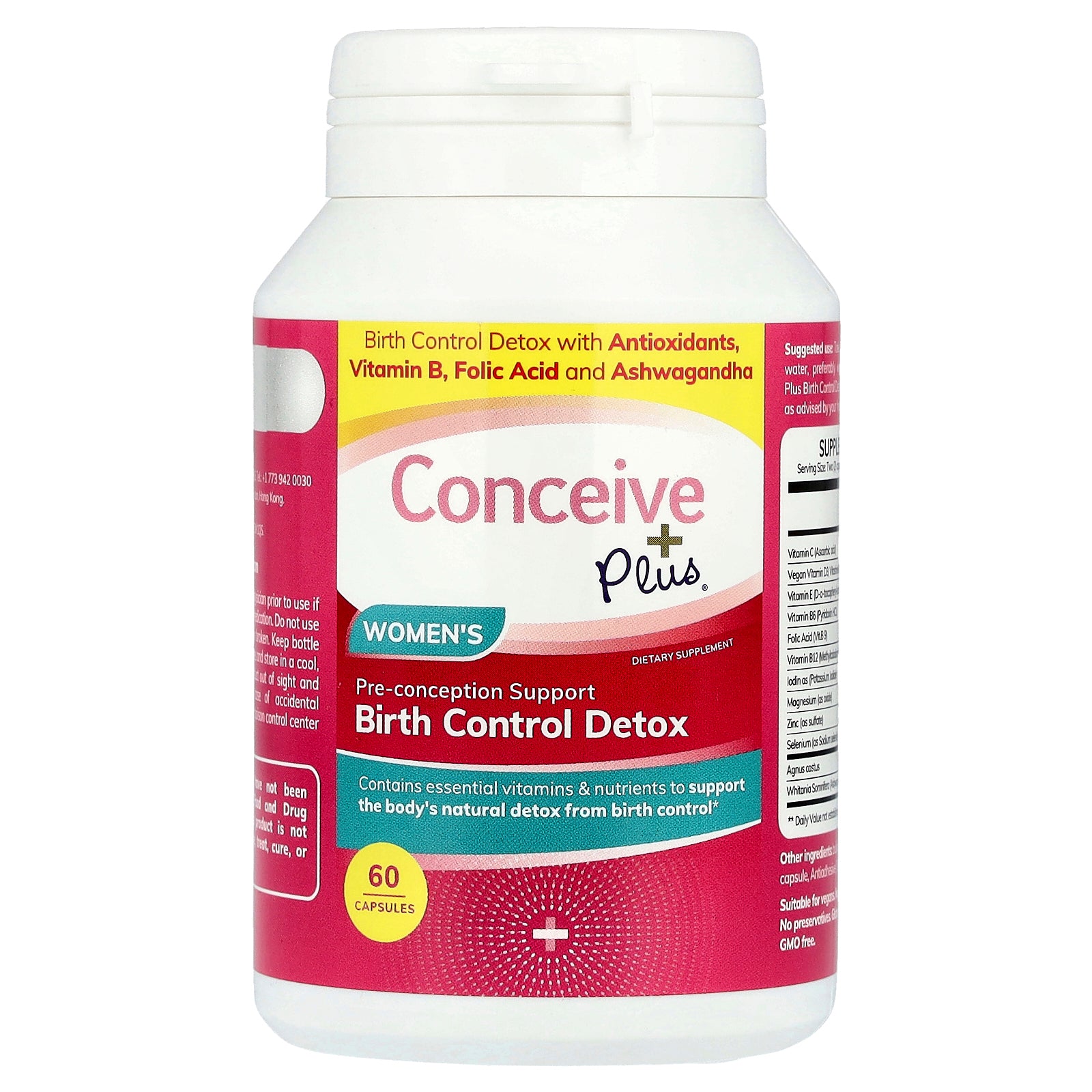 Foto 2 pulgar | Suplemento Anticonceptivo Detox Conceive Plus Para Mujeres  60 Cápsulas - Venta Internacional.