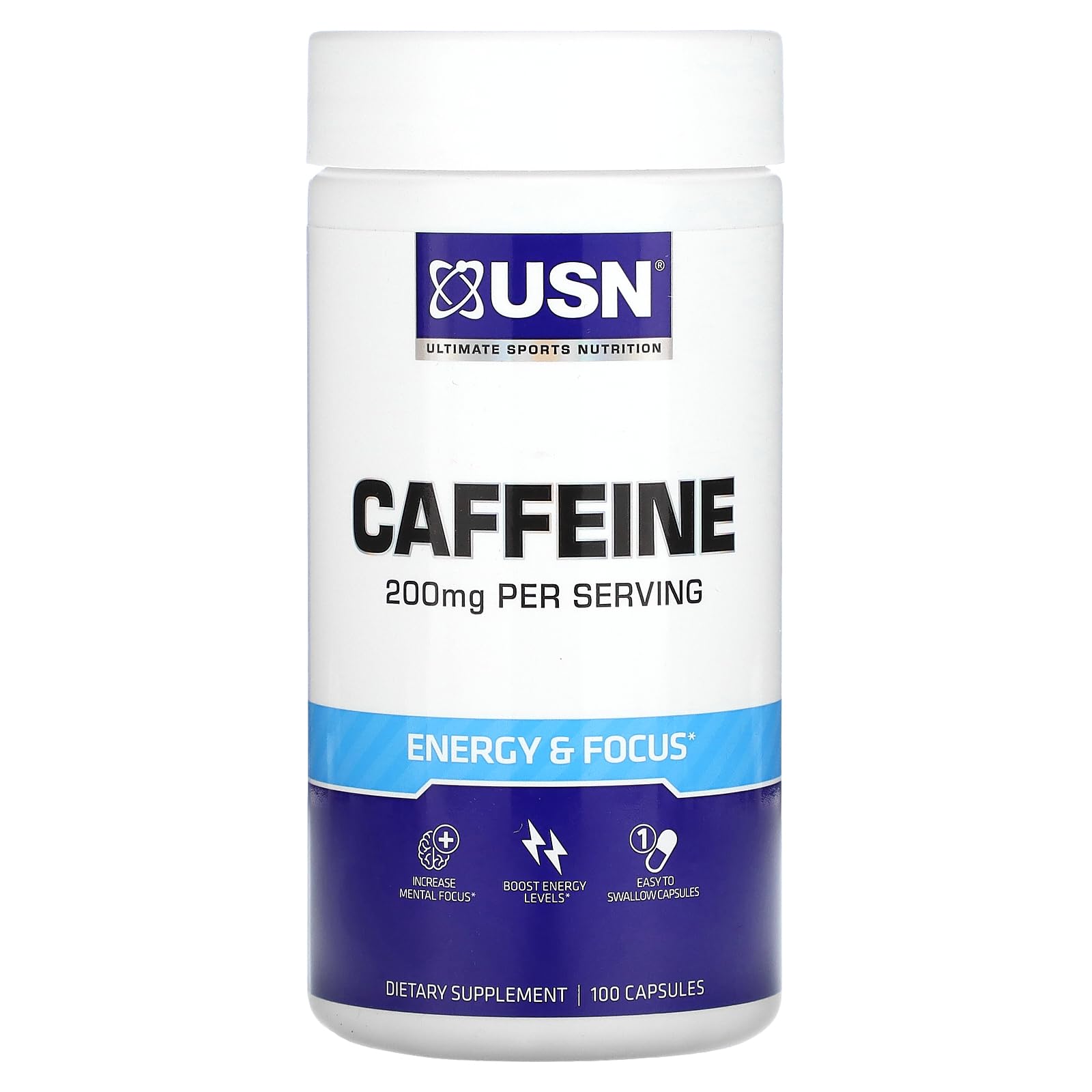 Foto 2 pulgar | Suplemento De Cafeína Usn Boost Energy 200 Mg 100 Cápsulas - Venta Internacional.