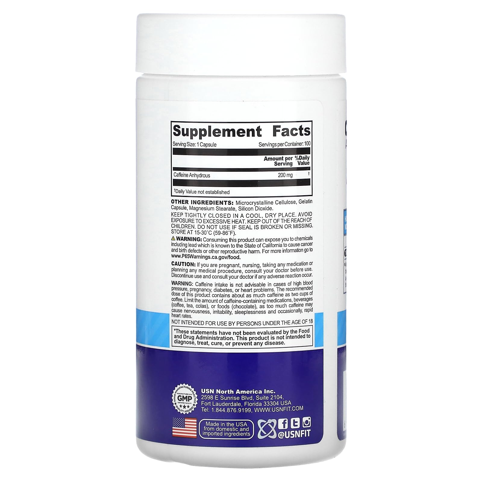 Foto 3 pulgar | Suplemento De Cafeína Usn Boost Energy 200 Mg 100 Cápsulas - Venta Internacional.