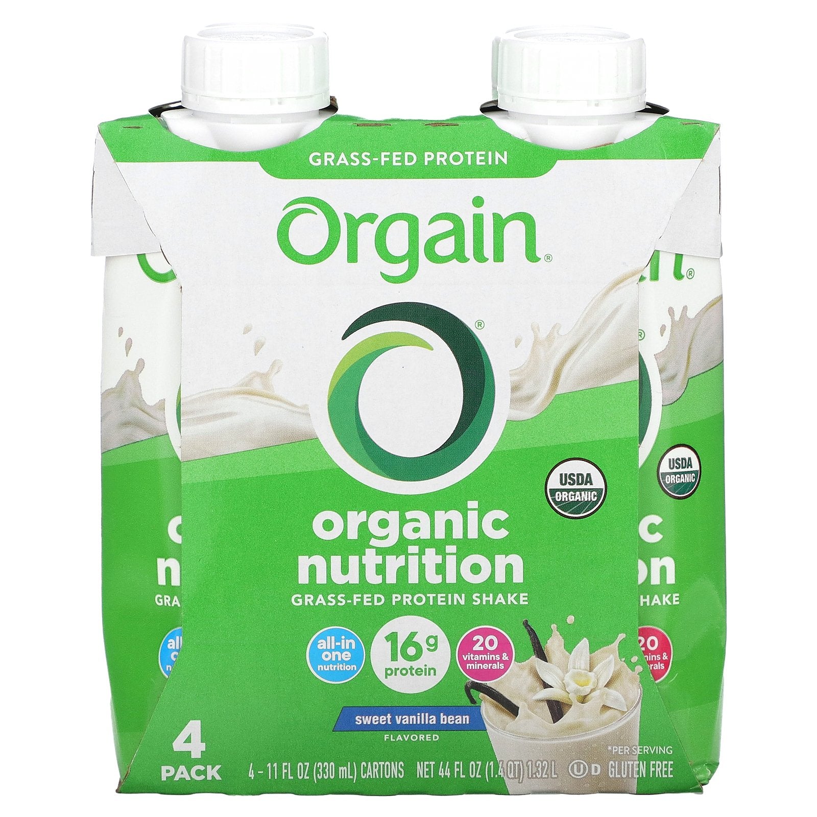Foto 2 pulgar | Batido De Proteínas Orgain Orgain Organic Nutrition  Vainilla Dulce  330 Ml X 4 - Venta Internacional.