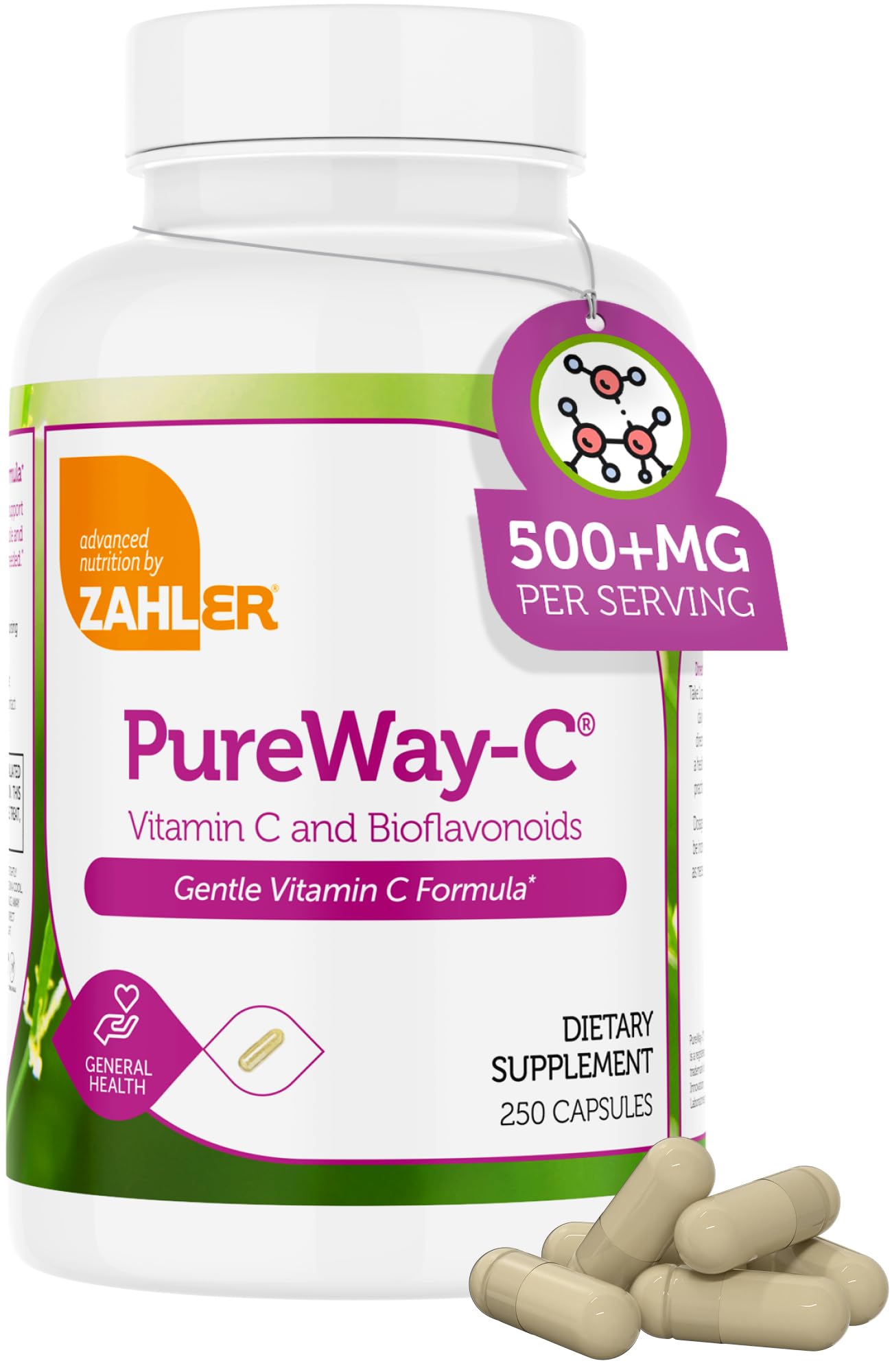 Foto 1 | Suplemento De Vitamina C Zahler 500 Mg Con Bioflavonoides 250 Cápsulas - Venta Internacional.