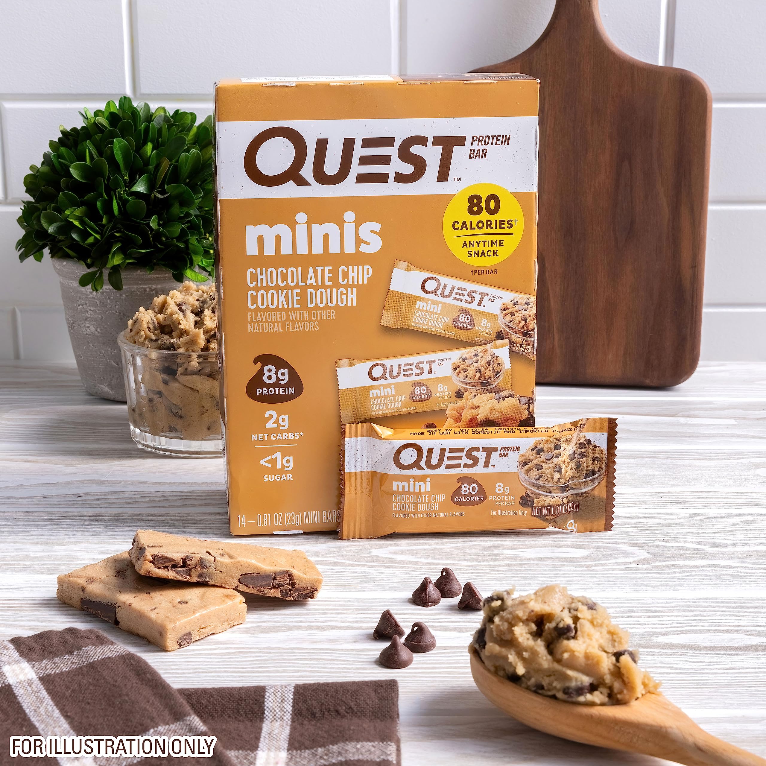 Foto 5 pulgar | Mini Masa Para Galletas Con Chispas De Chocolate De Protein Bars Quest Nutrition - Venta Internacional.
