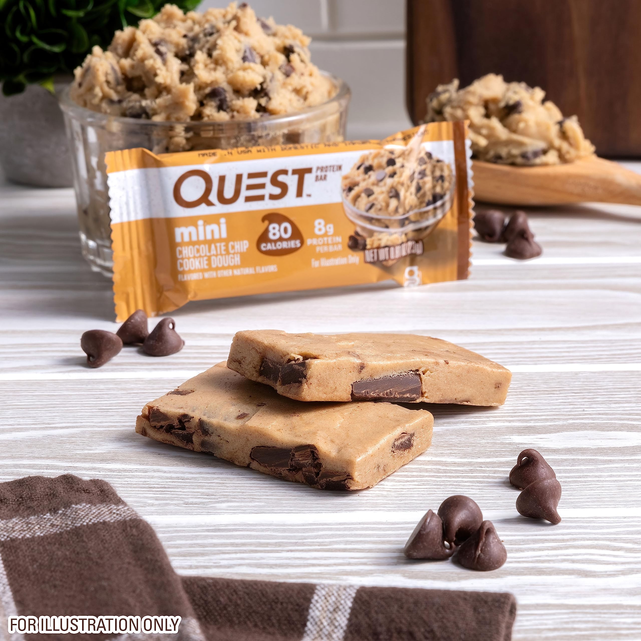 Foto 6 pulgar | Mini Masa Para Galletas Con Chispas De Chocolate De Protein Bars Quest Nutrition - Venta Internacional.