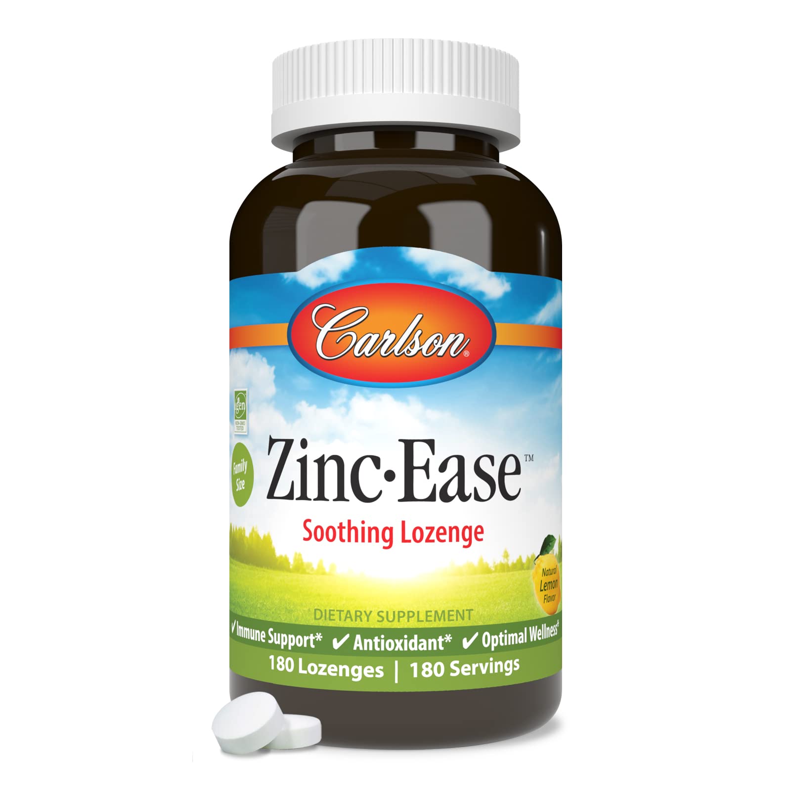 Foto 6 pulgar | Suplemento Alimenticio Pastillas Carlson Zinc-ease Health Support Lemon 180 Unidades - Venta Internacional.
