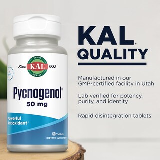 Foto 4 | Suplemento Kal Pycnogenol 60 Tabletas - Venta Internacional