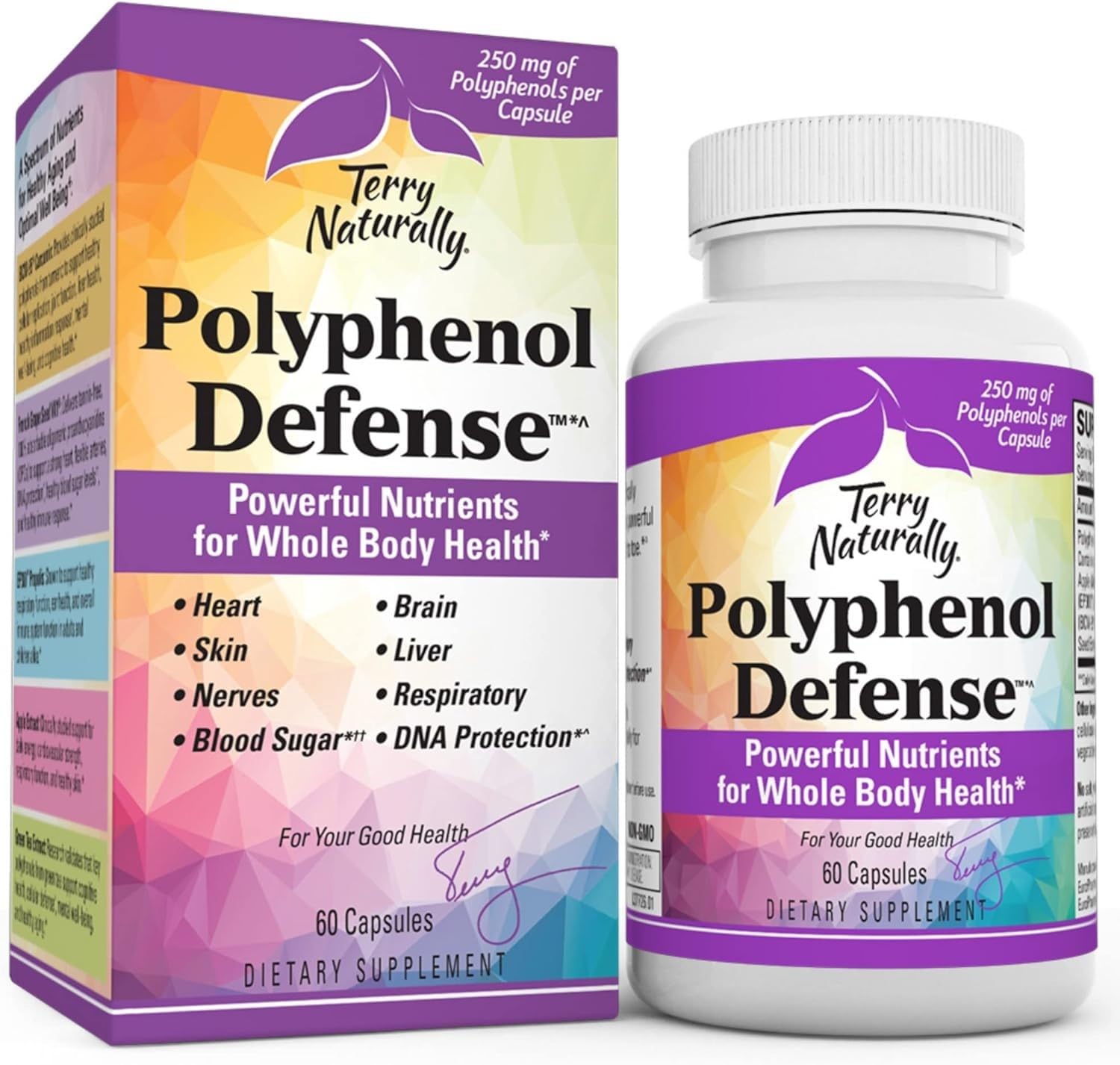 Foto 2 pulgar | Suplemento Terry Naturally Polyphenol Defense 60 Cápsulas - Venta Internacional.