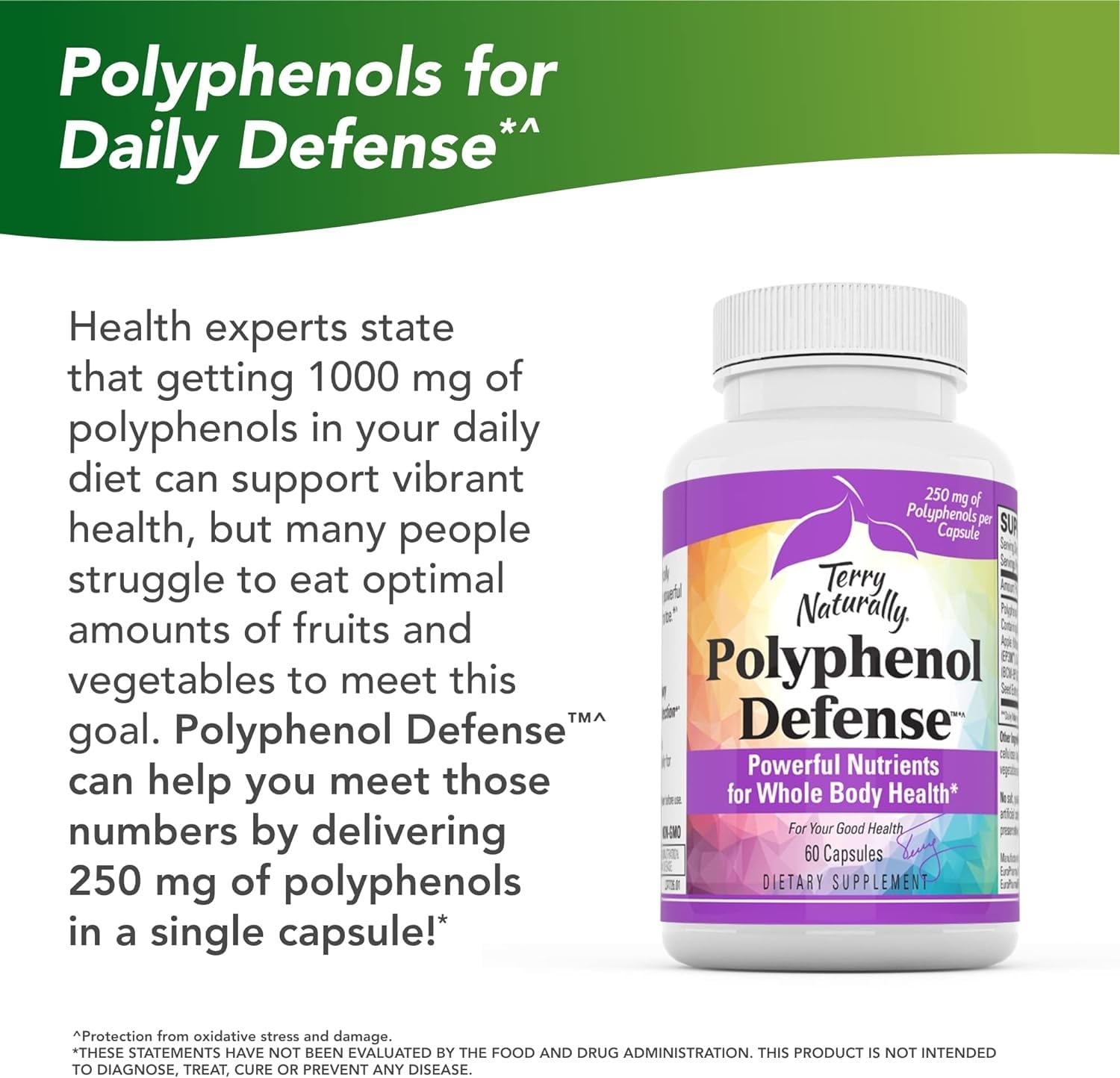 Foto 5 pulgar | Suplemento Terry Naturally Polyphenol Defense 60 Cápsulas - Venta Internacional.