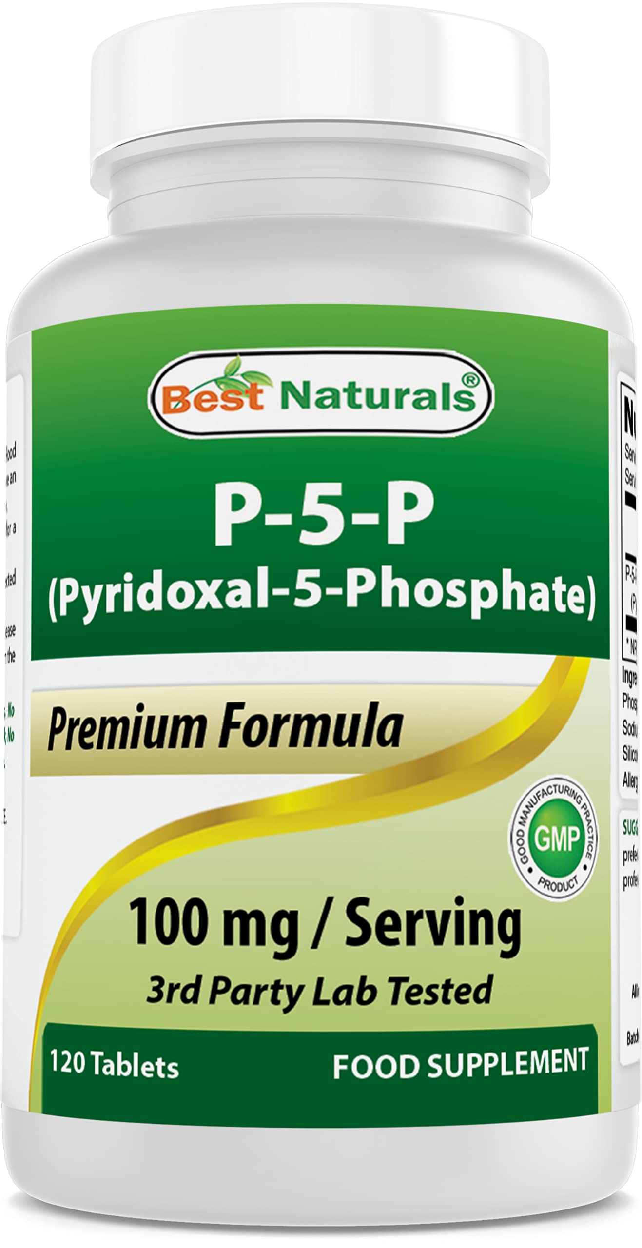 Foto 2 pulgar | Suplemento Best Naturals De Vitamina B6 P5p  100 Mg  120 Comprimidos - Venta Internacional.