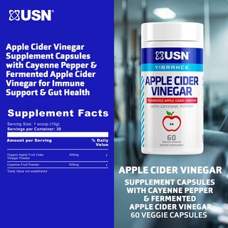Foto 4 | Suplemento De Vinagre De Sidra De Manzana Usn Vibrance Series 60 Cápsulas - Venta Internacional.