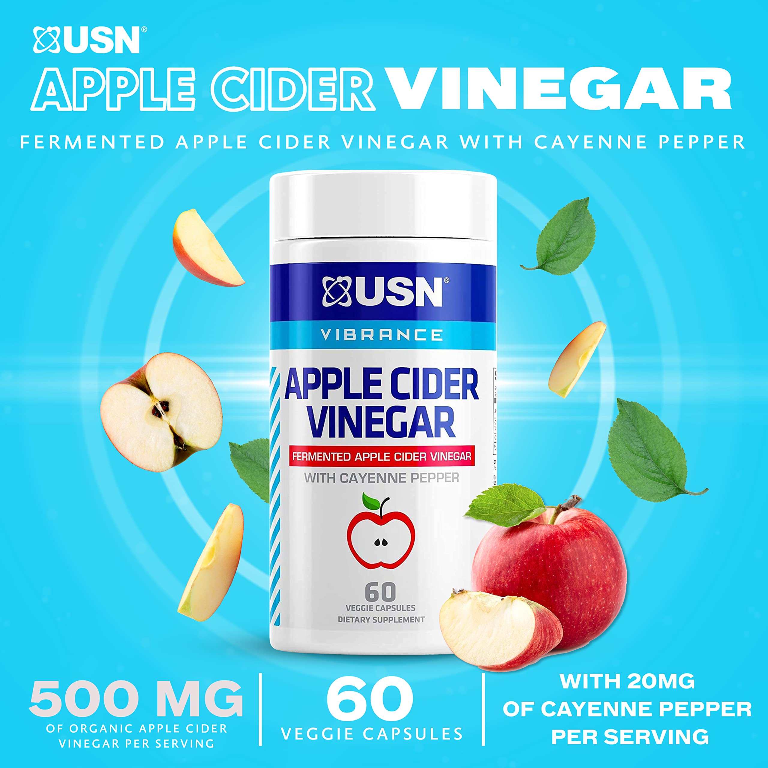 Foto 6 pulgar | Suplemento De Vinagre De Sidra De Manzana Usn Vibrance Series 60 Cápsulas - Venta Internacional.