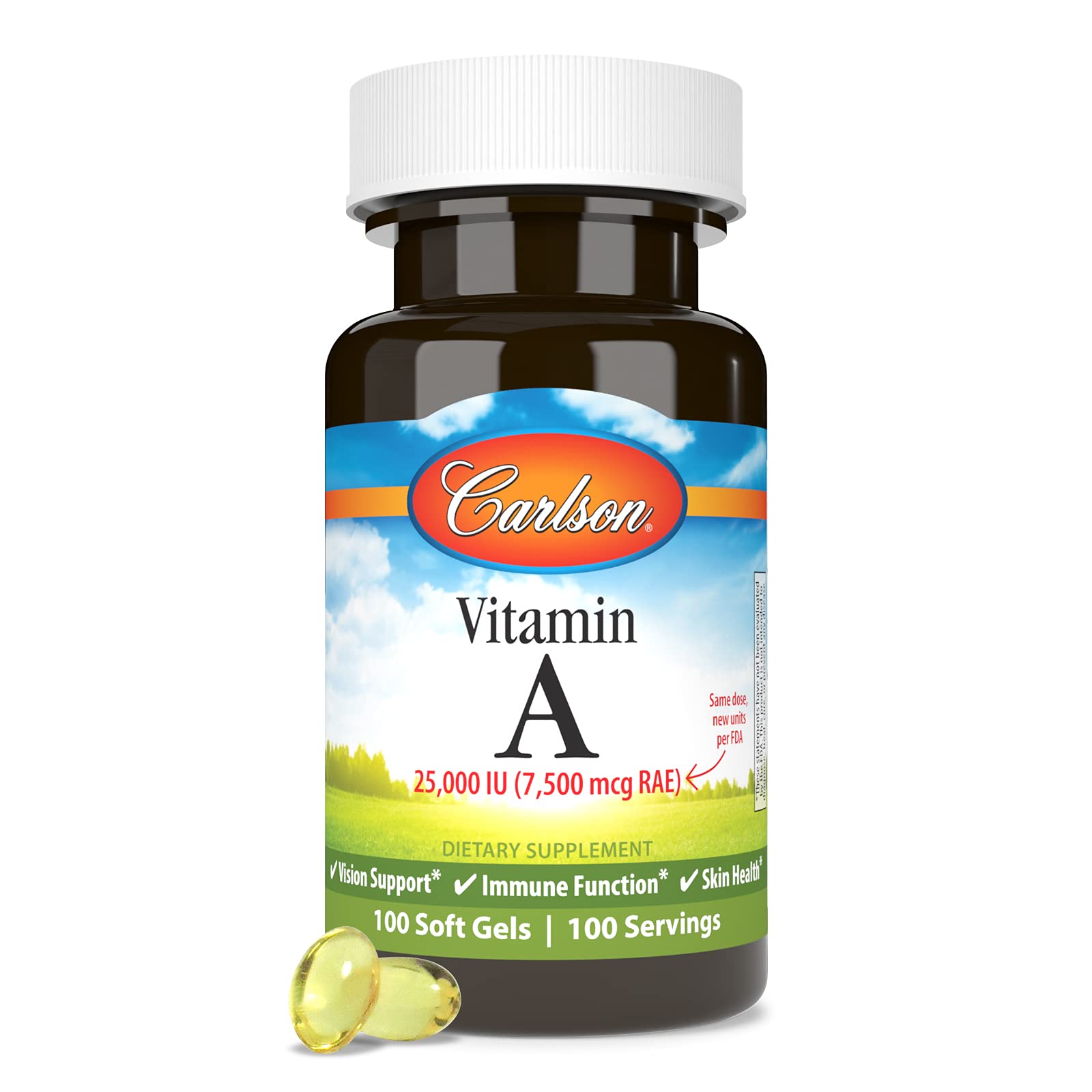Foto 6 pulgar | Suplemento Alimenticio Carlson De Vitamina A, 25 000 Ui (7500 Mcg Rae), 100 Cápsulas Blandas - Venta Internacional
