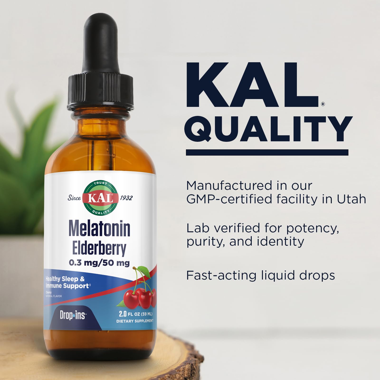 Foto 5 pulgar | Suplemento Kal Melatonina  Cereza Y Saúco  9 Ml  0 3 Mg - Venta Internacional.
