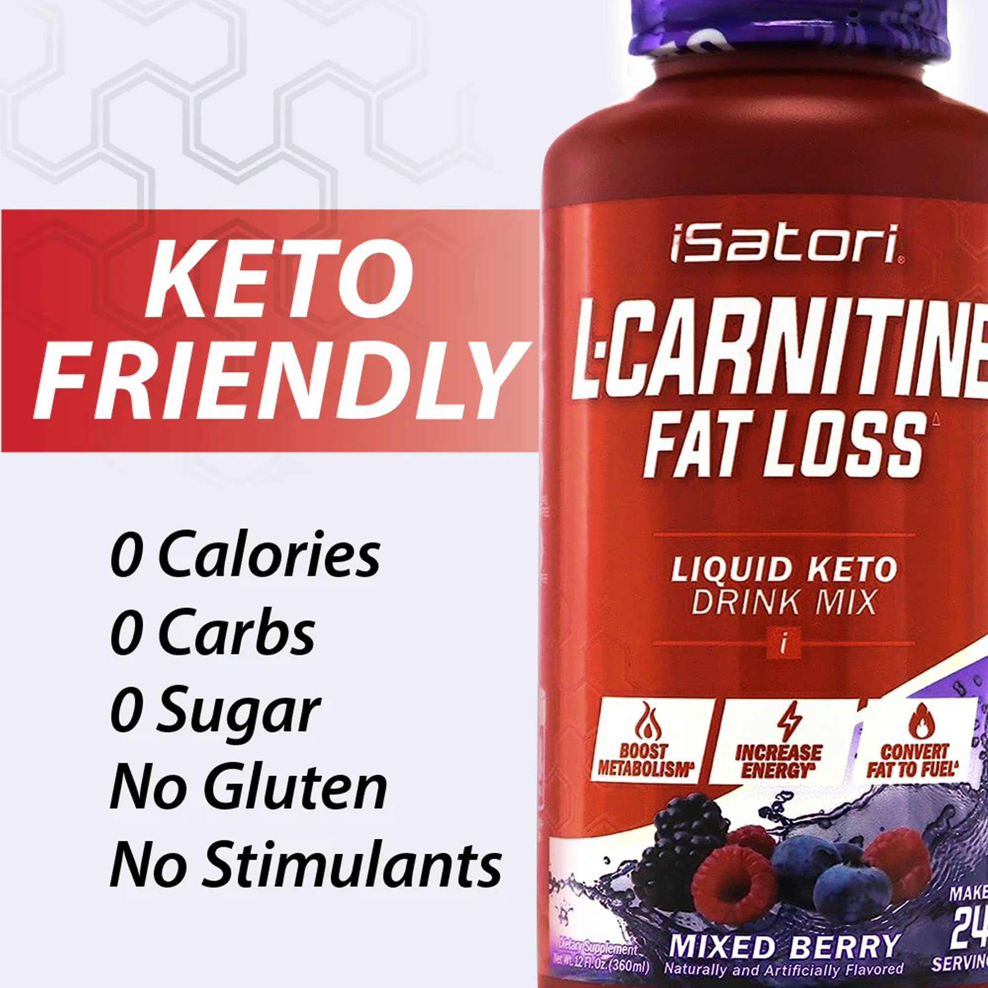 Foto 6 | Suplemento Isatori L-carnitine 1500  Líquido De Triple Mezcla  24 Dosis - Venta Internacional.