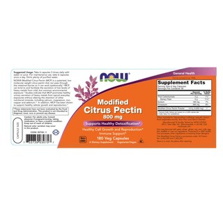 Foto 2 | Pectina Cítrica Modificada Supplement Now Foods 800 Mg 180 Cápsulas - Venta Internacional.